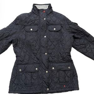 BARBOUR BEACON BURYHEAD QUILTED JACKET Navy UK16/US12 EUC